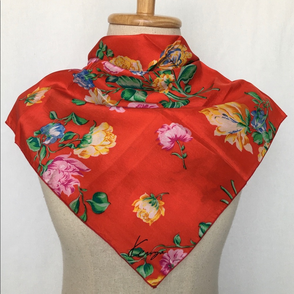 *$10 for 2* Vintage France floral silk scarf